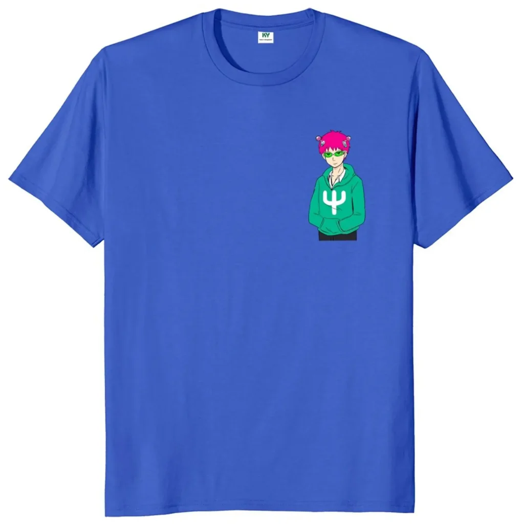 Anime The Disastrous Life of Saiki K T Shirt Saiki Kusuo Pocket Japanese Aesthetic Tee Shirt 2 - Saiki K Store