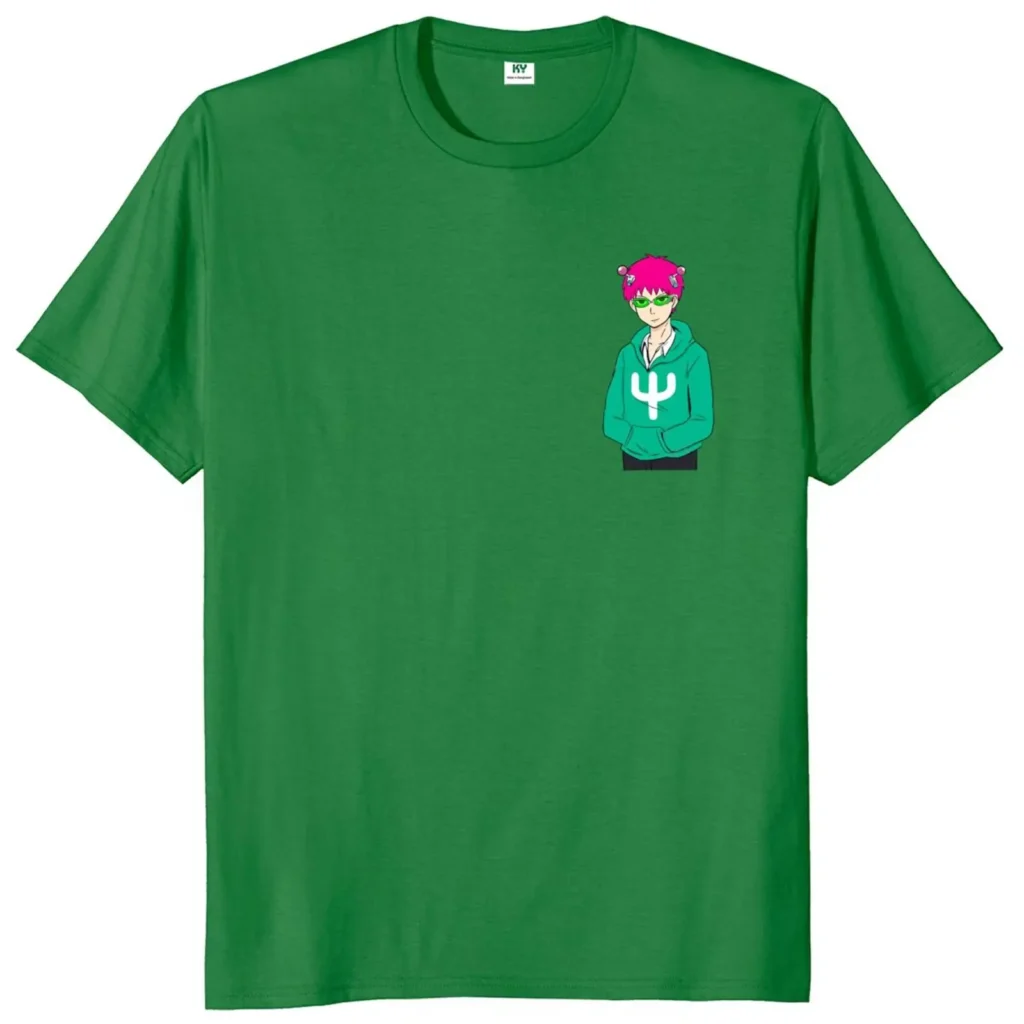 Anime The Disastrous Life of Saiki K T Shirt Saiki Kusuo Pocket Japanese Aesthetic Tee Shirt 4 - Saiki K Store