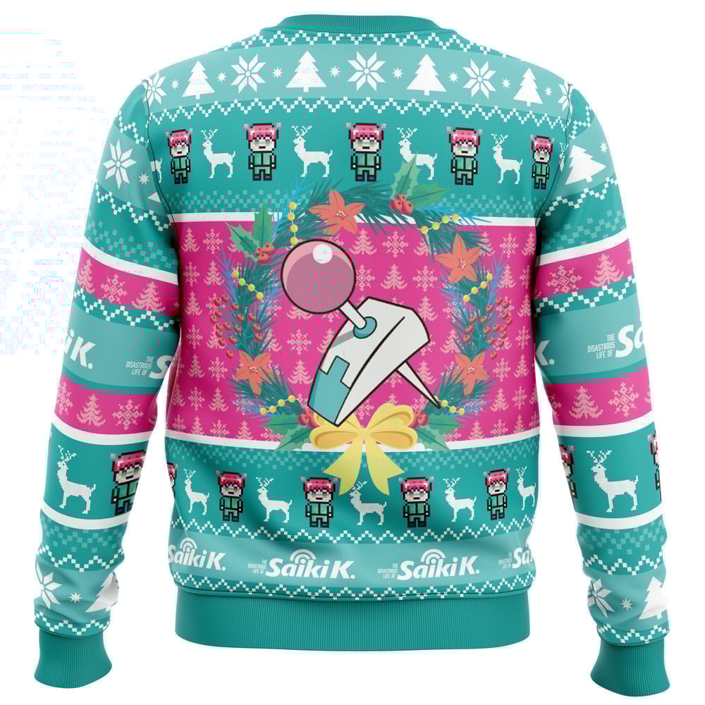 Christmas at School Saiki Kusuo no Psi-nan Ugly Christmas Sweater - Image 4