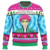 Im Never Using The Disastrous Life of Saiki K Ugly Christmas Sweater FRONT mockup - Saiki K Store
