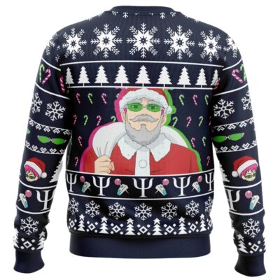 Saiki Claus Isnt Real The Disastrous Life of Saiki K Ugly Christmas Sweater BACK mockup - Saiki K Store